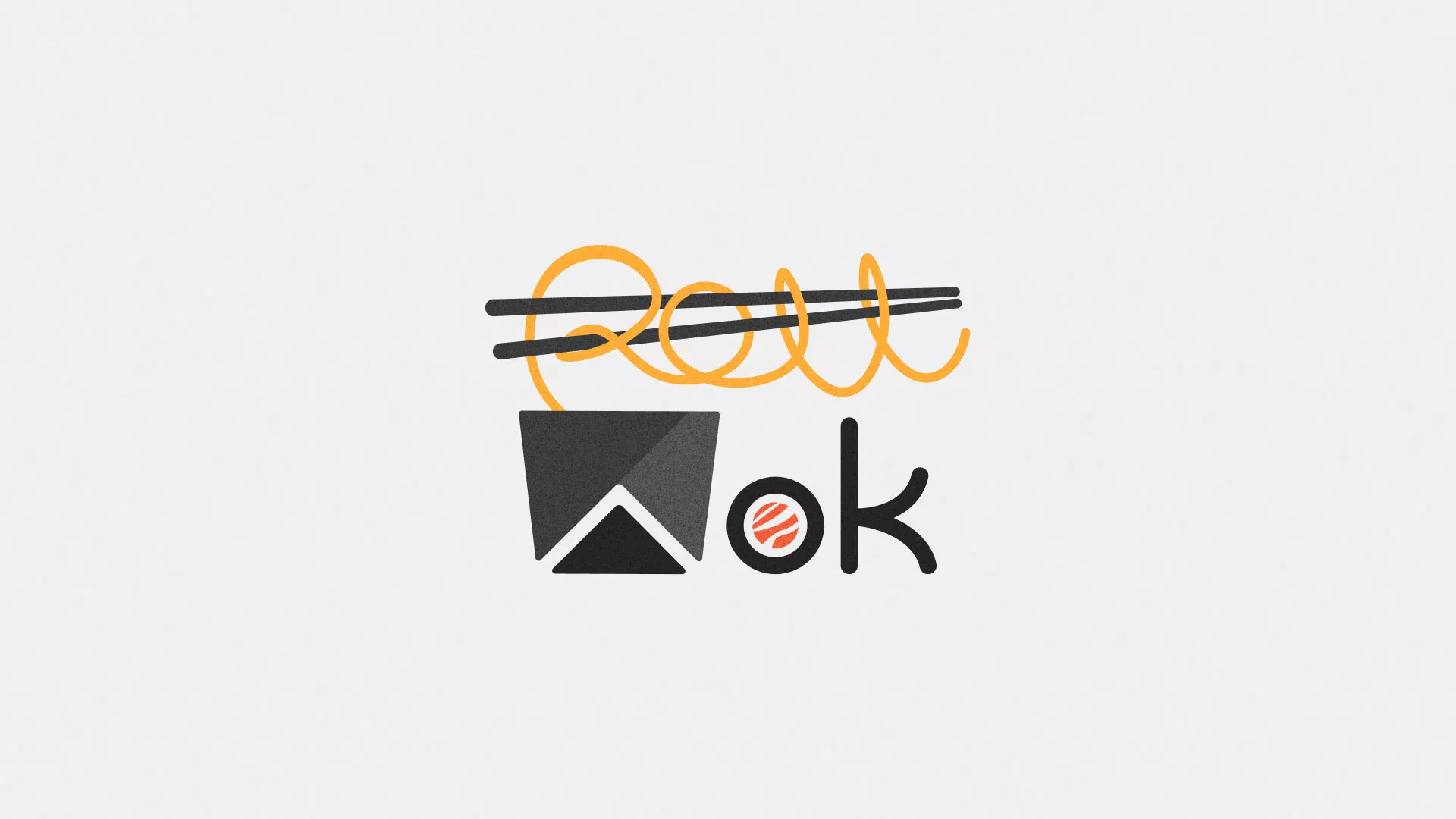 Разработка логотипа суши-бара «Roll Wok Club» в Ревде
