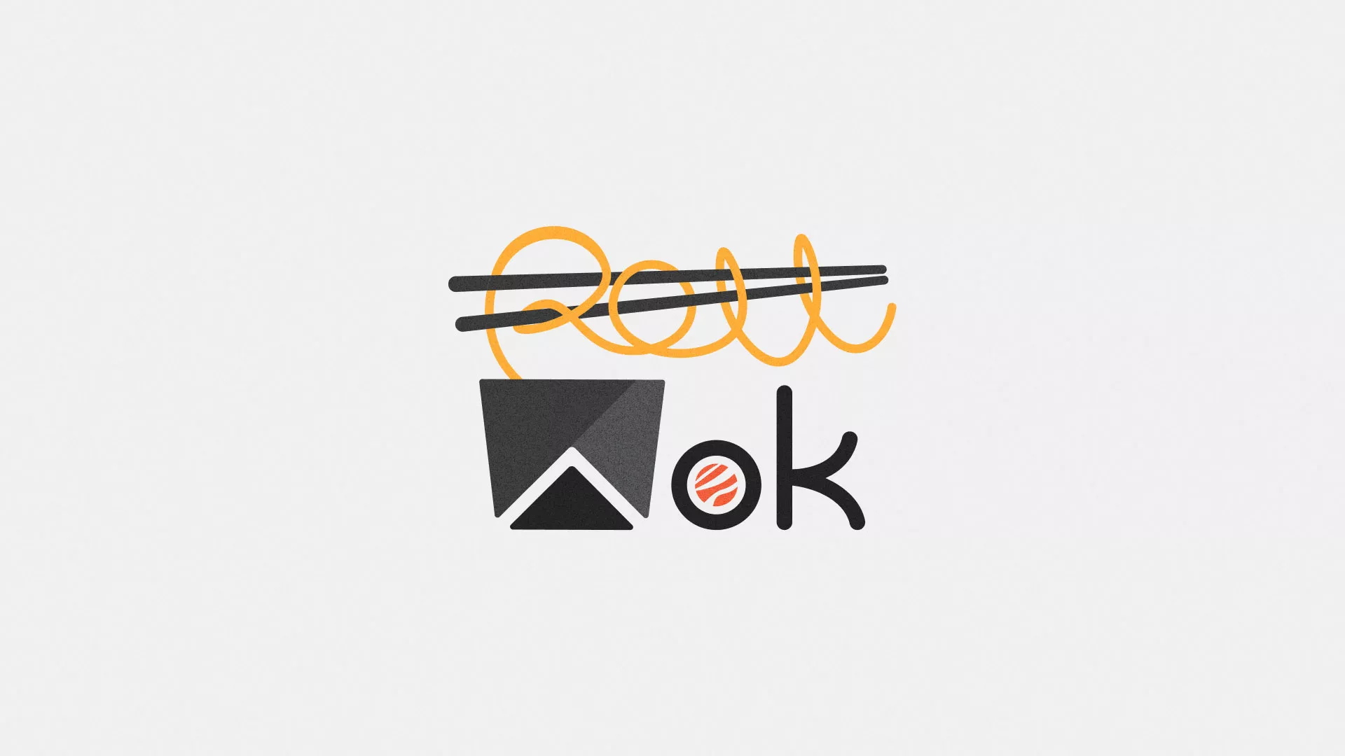 Разработка логотипа в Ревде для суши-бара «Roll Wok Club»
